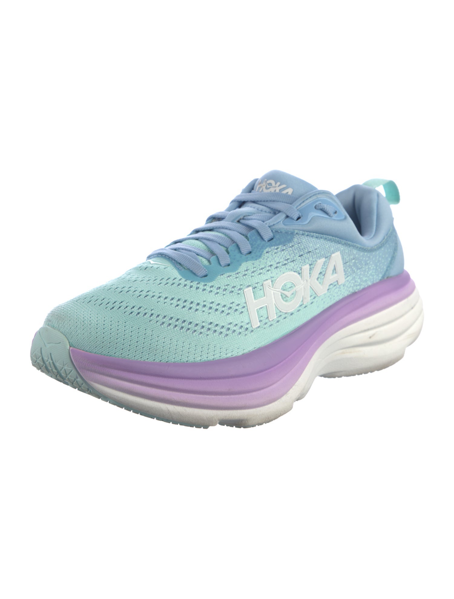 Hoka Mesh Colorblock Pattern Athletic Sneakers