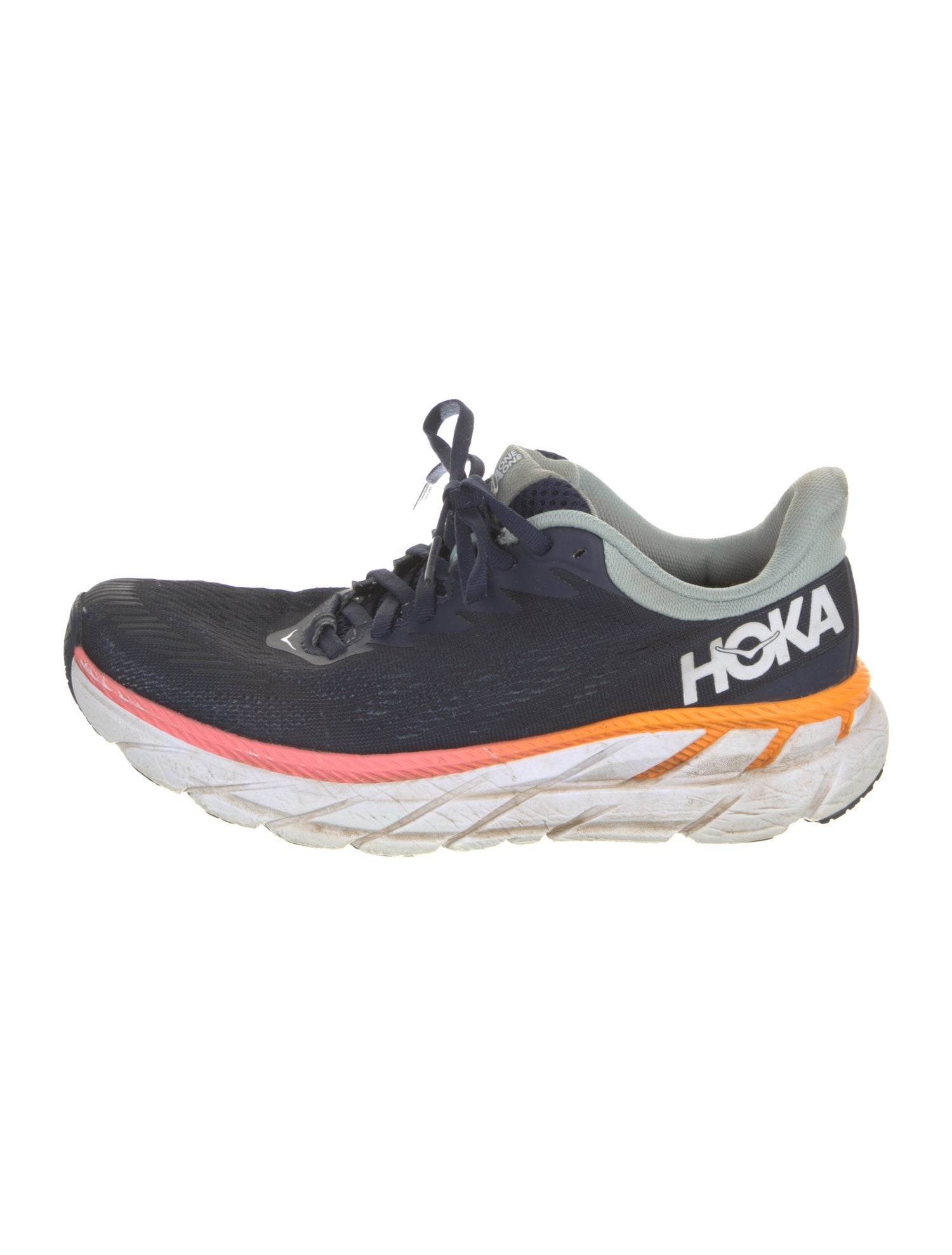Hoka Mesh Colorblock Pattern Athletic Sneakers