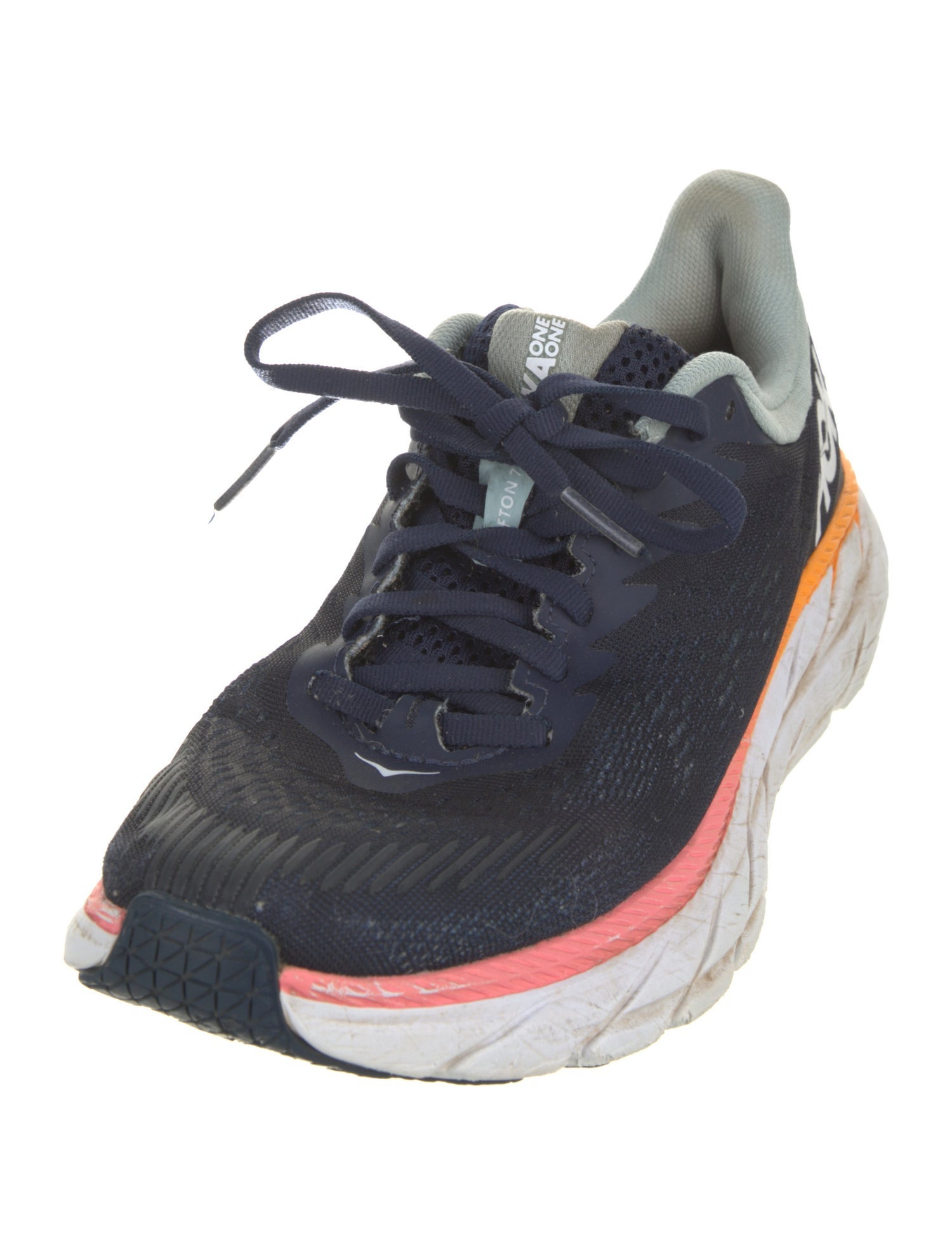 Hoka Mesh Colorblock Pattern Athletic Sneakers