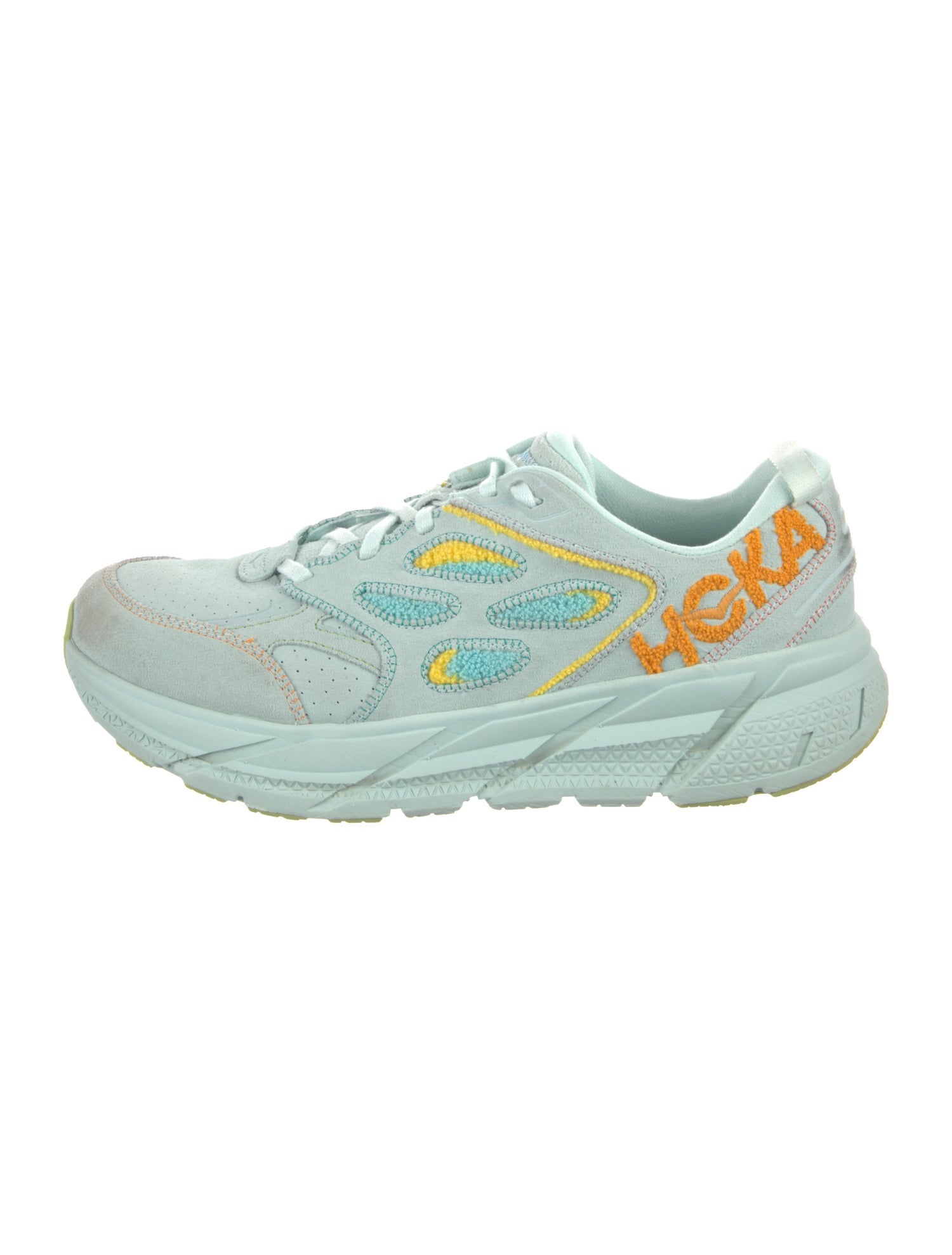 Hoka Suede Printed Athletic Sneakers