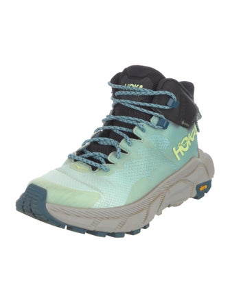 Hoka Mesh Colorblock Pattern Athletic Sneakers