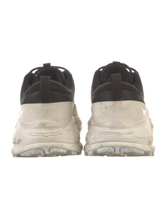 Hoka Leather Colorblock Pattern Athletic Sneakers