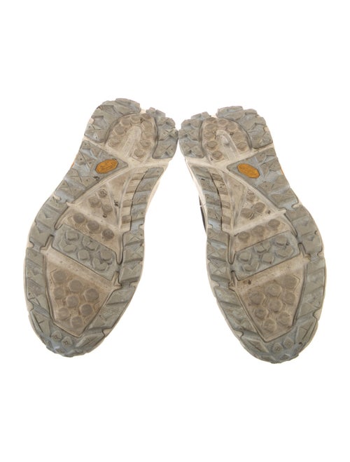 Hoka Leather Colorblock Pattern Athletic Sneakers