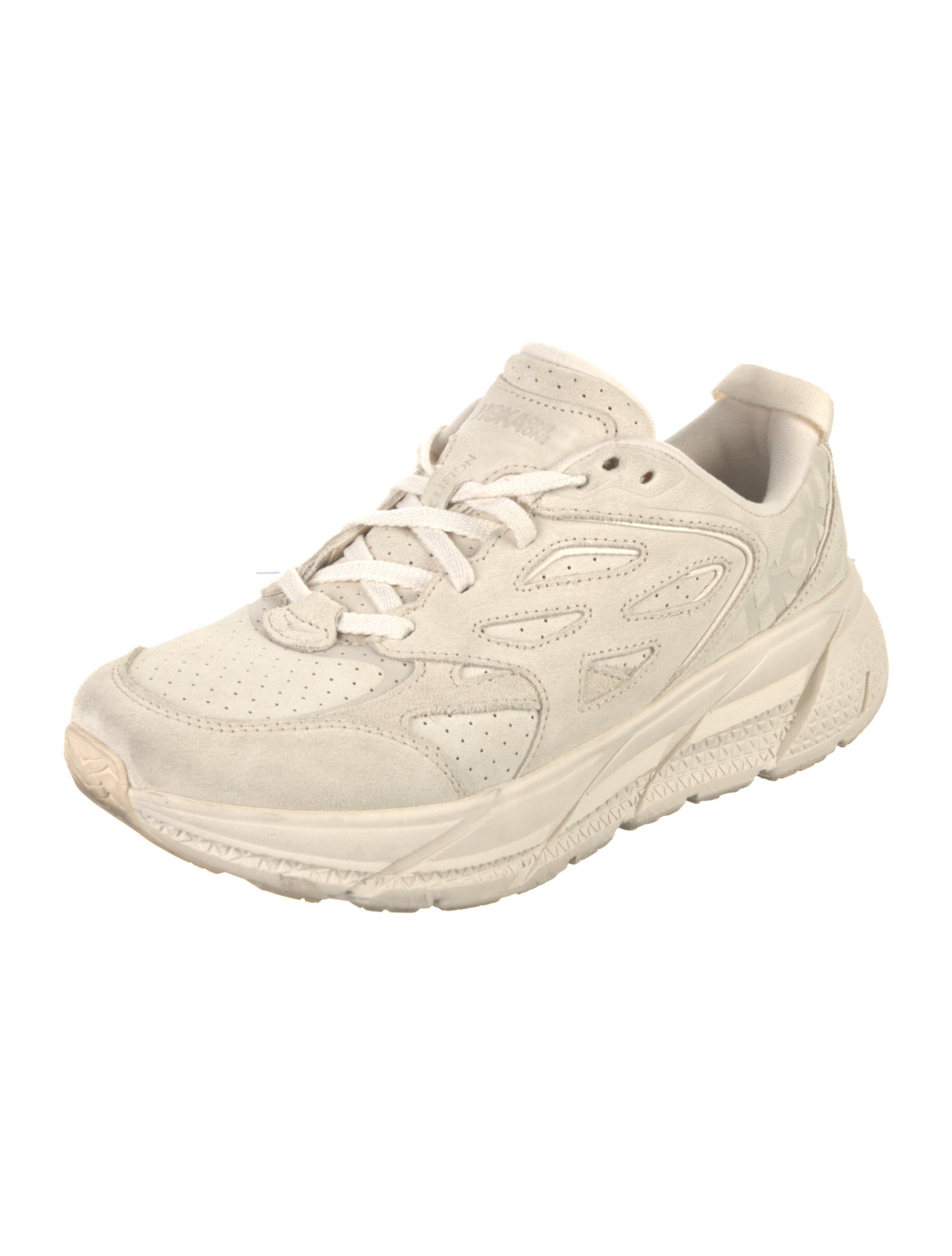 Hoka Suede Athletic Sneakers