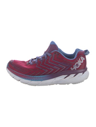 Hoka Mesh Striped Athletic Sneakers