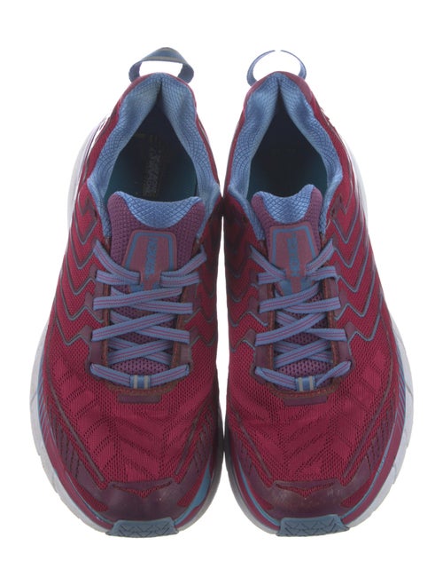 Hoka Mesh Striped Athletic Sneakers