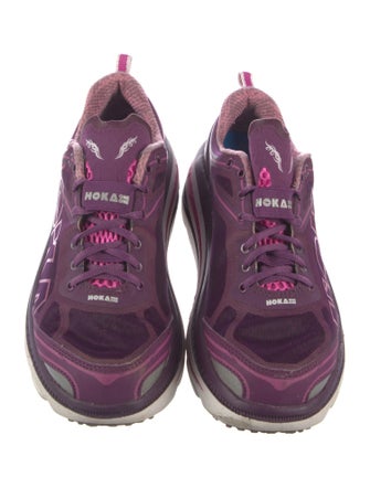 Hoka Leather Graphic Print Athletic Sneakers