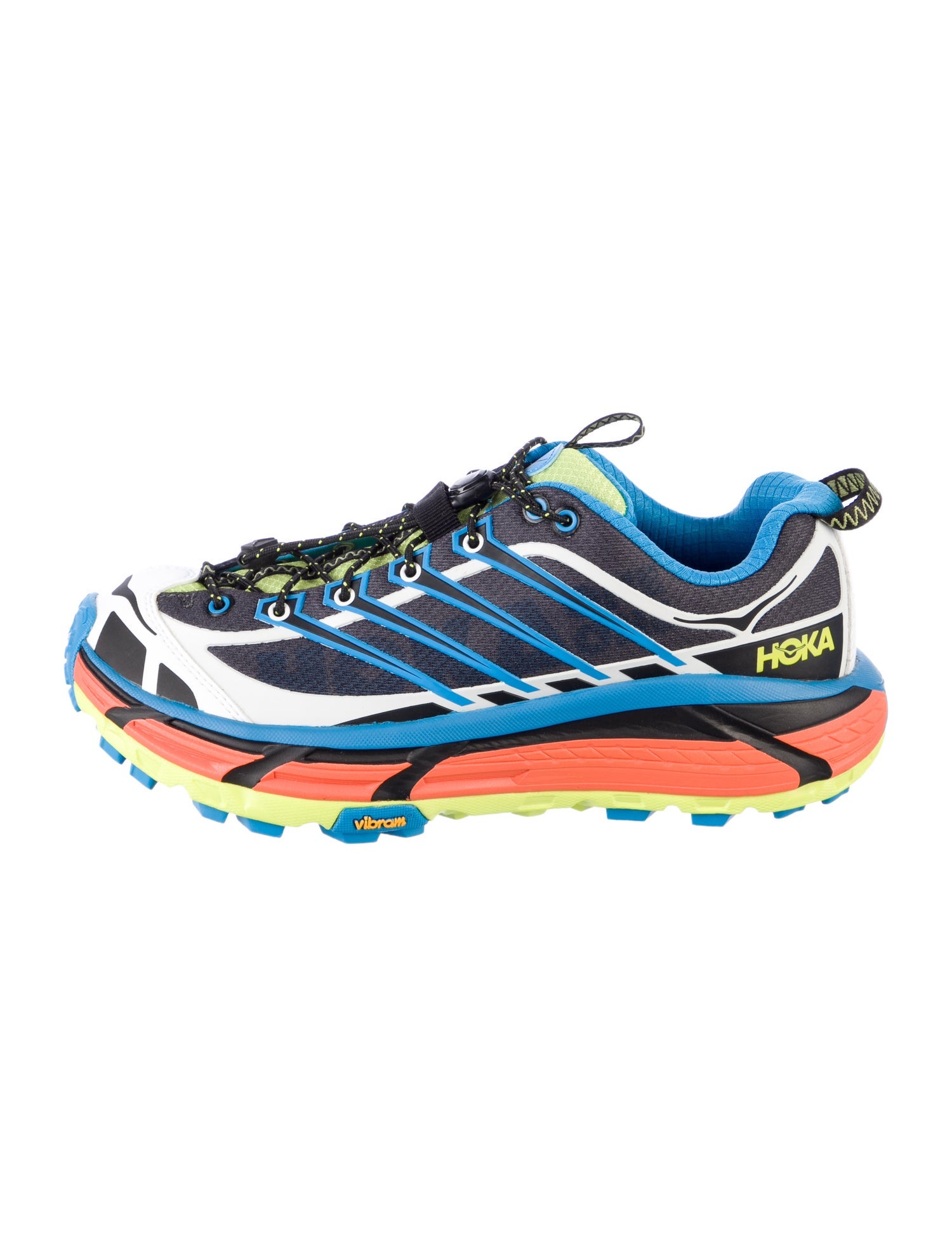 Hoka Mesh Colorblock Pattern Athletic Sneakers