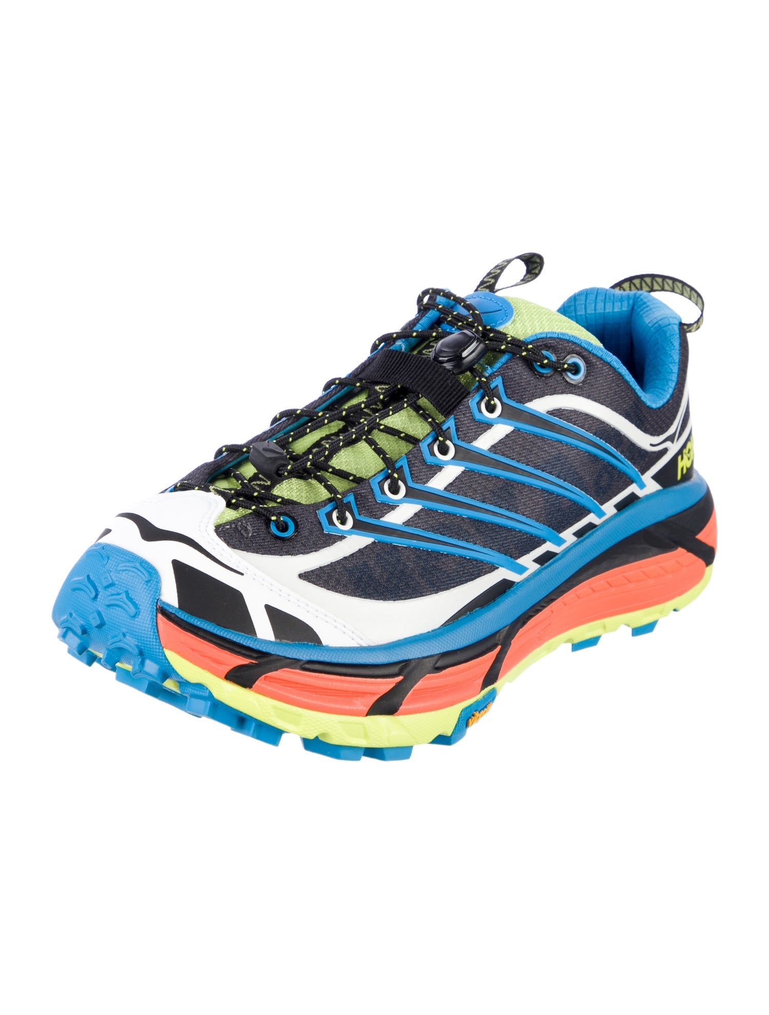 Hoka Mesh Colorblock Pattern Athletic Sneakers
