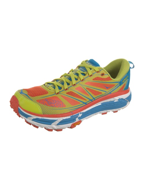 Hoka Mesh Colorblock Pattern Athletic Sneakers