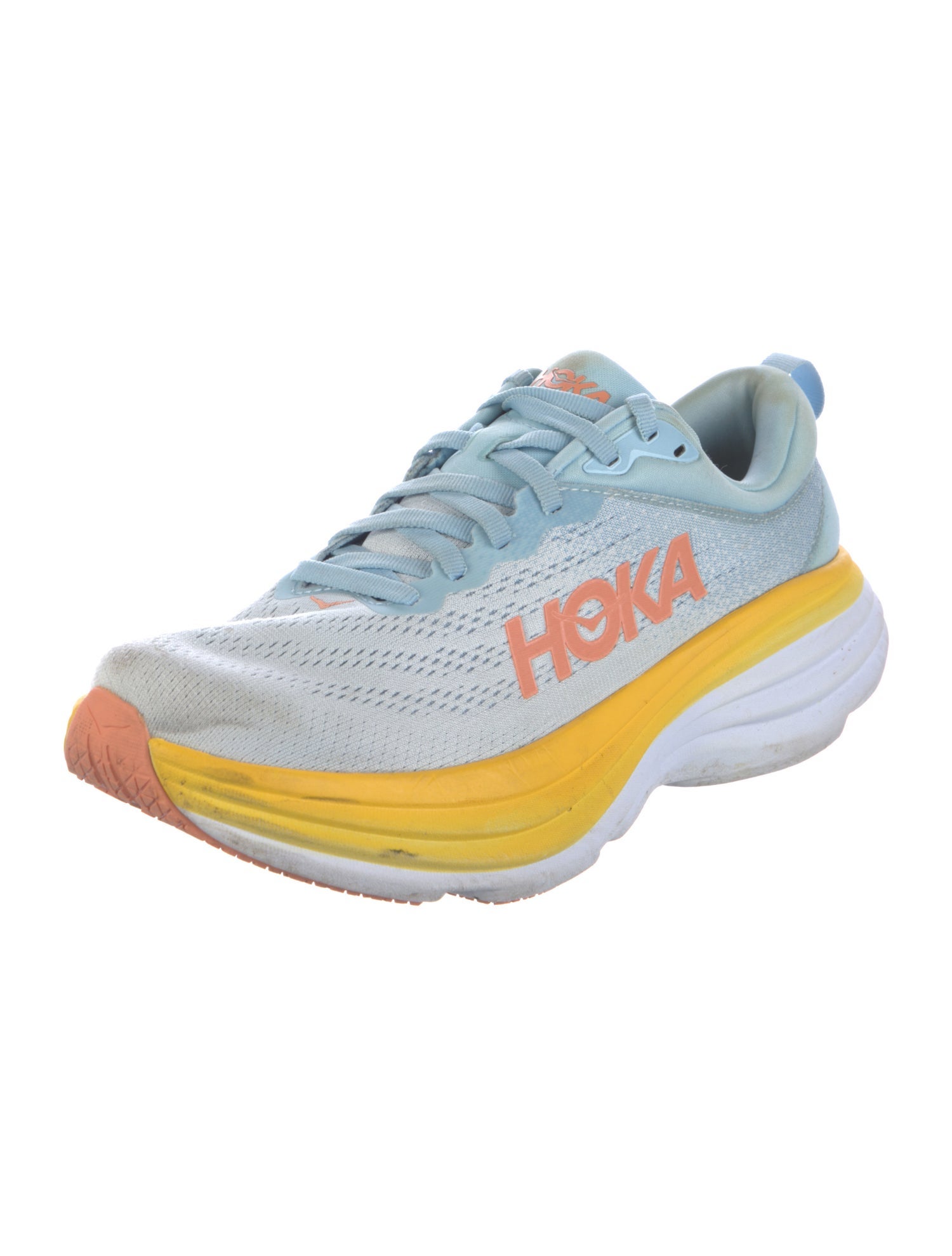 Hoka Mesh Colorblock Pattern Sneakers