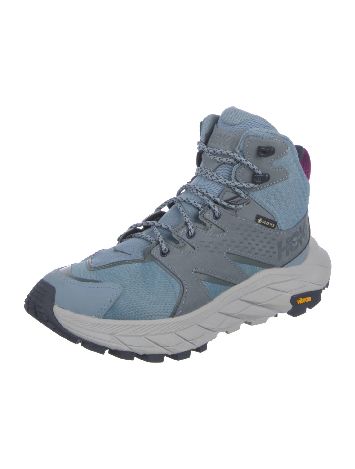 Hoka Nylon Colorblock Pattern Athletic Sneakers