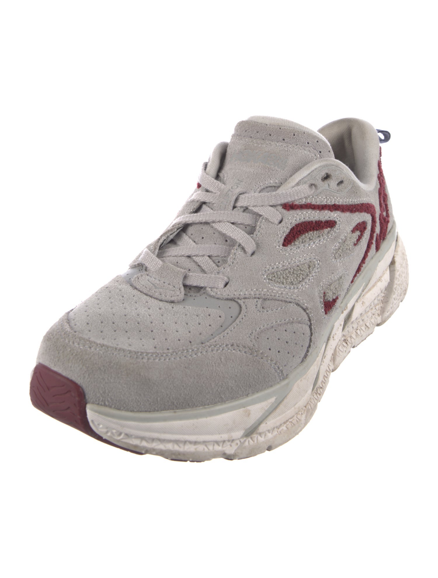 Hoka Suede Graphic Print Sneakers