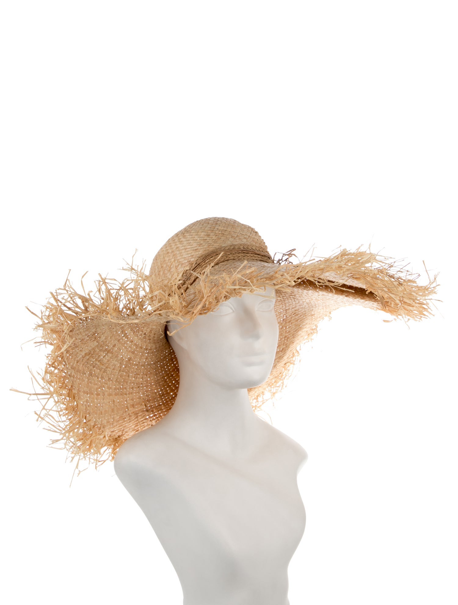 House of Lafayette Woven Fringe Straw Sunhat