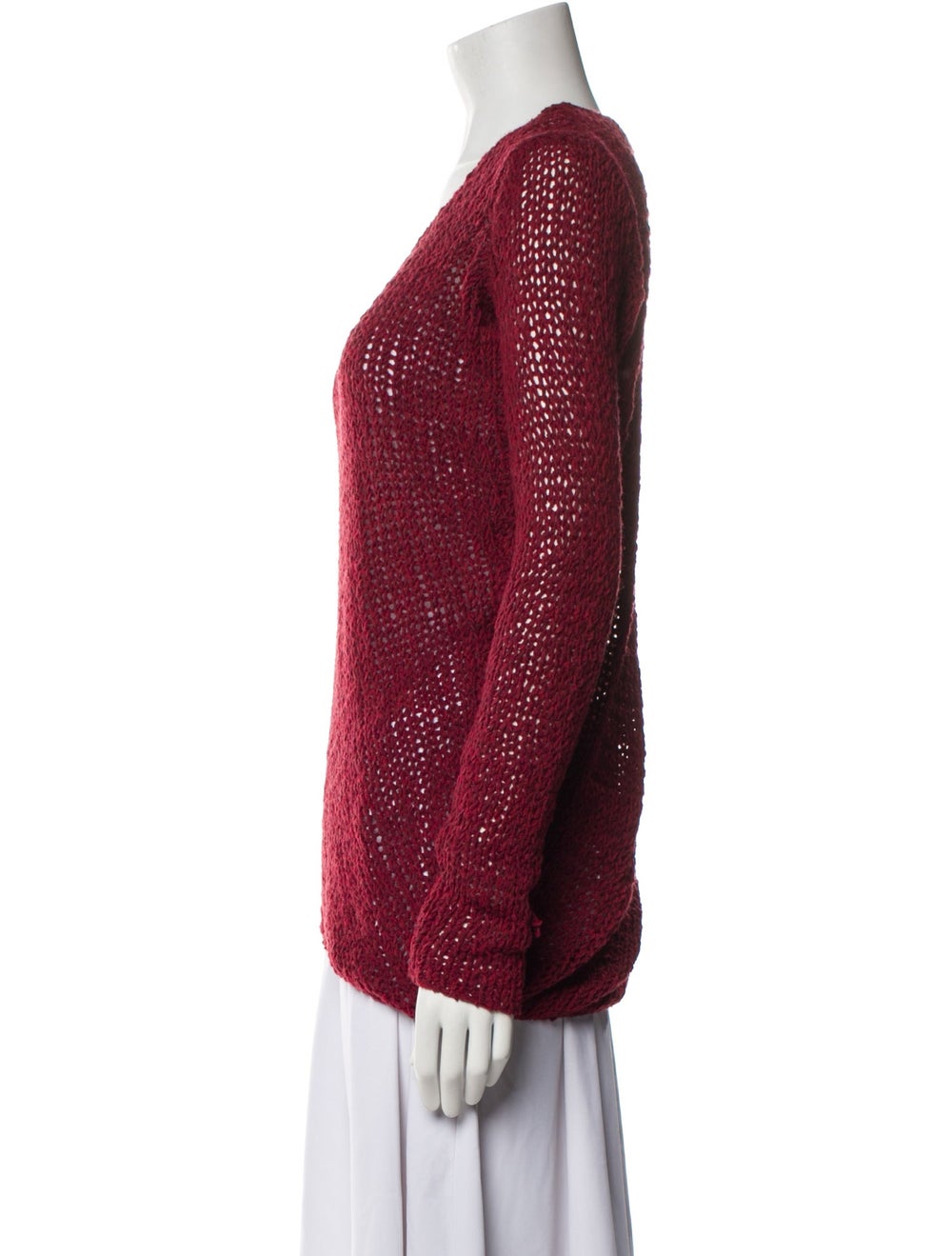 Helmut Lang for Intermix Wool Pullover Red Long S… - image 2