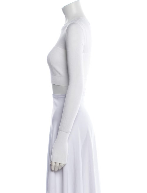 Herve Leger x Julia Restoin Roitfeld Mock Neck Long Sleeve Crop Top