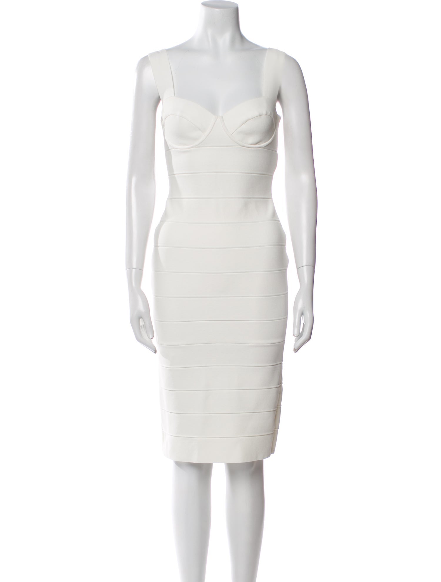 Herve Leger x Julia Restoin Roitfeld Square Neckline Mini Dress