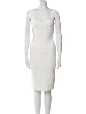 Herve Leger x Julia Restoin Roitfeld Square Neckline Mini Dress