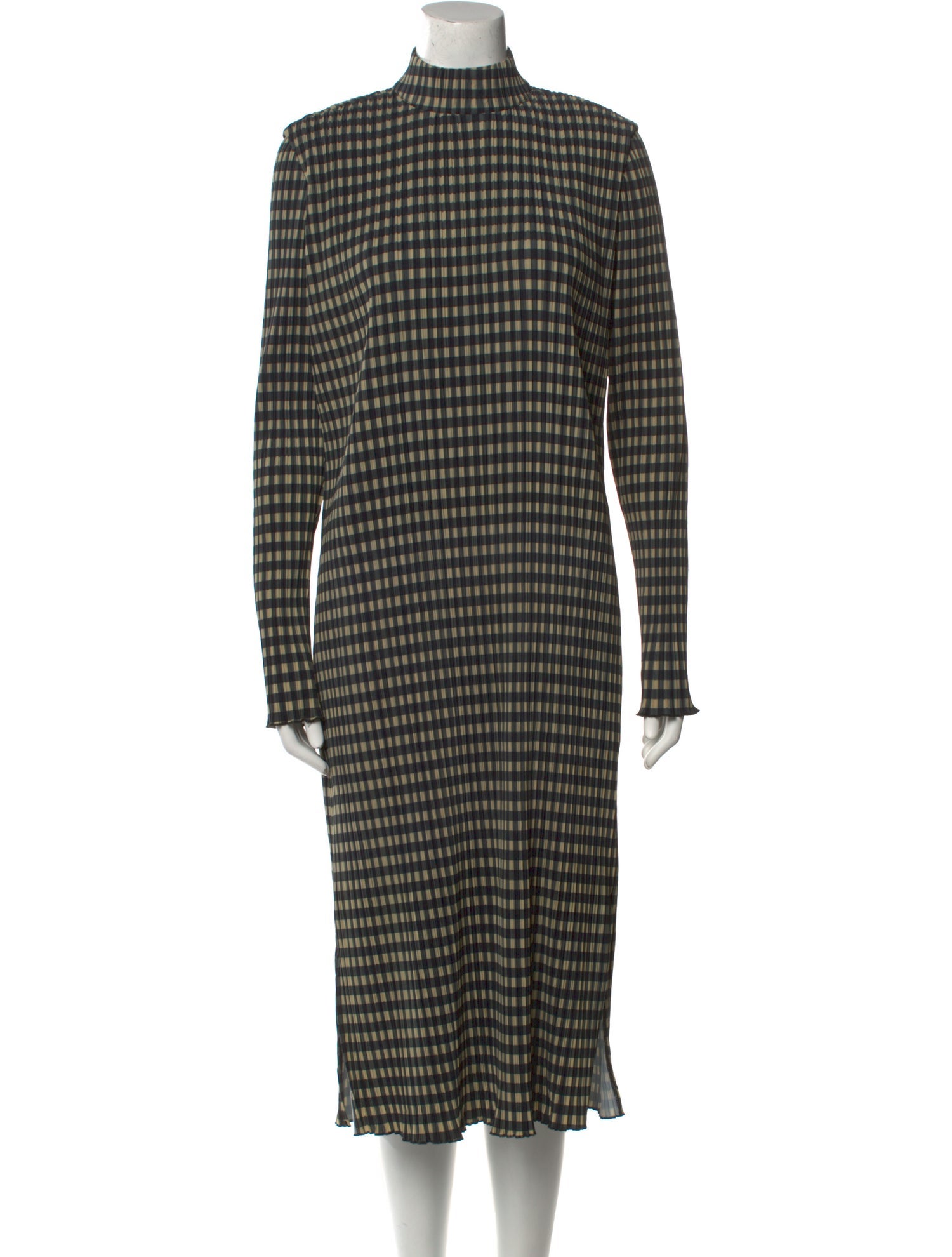Holzweiler Plaid Print Midi Length Dress