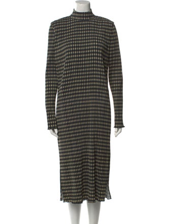 Holzweiler Plaid Print Midi Length Dress