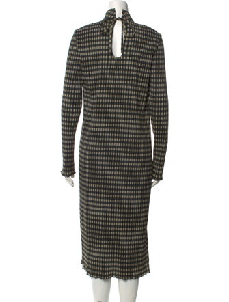 Holzweiler Plaid Print Midi Length Dress