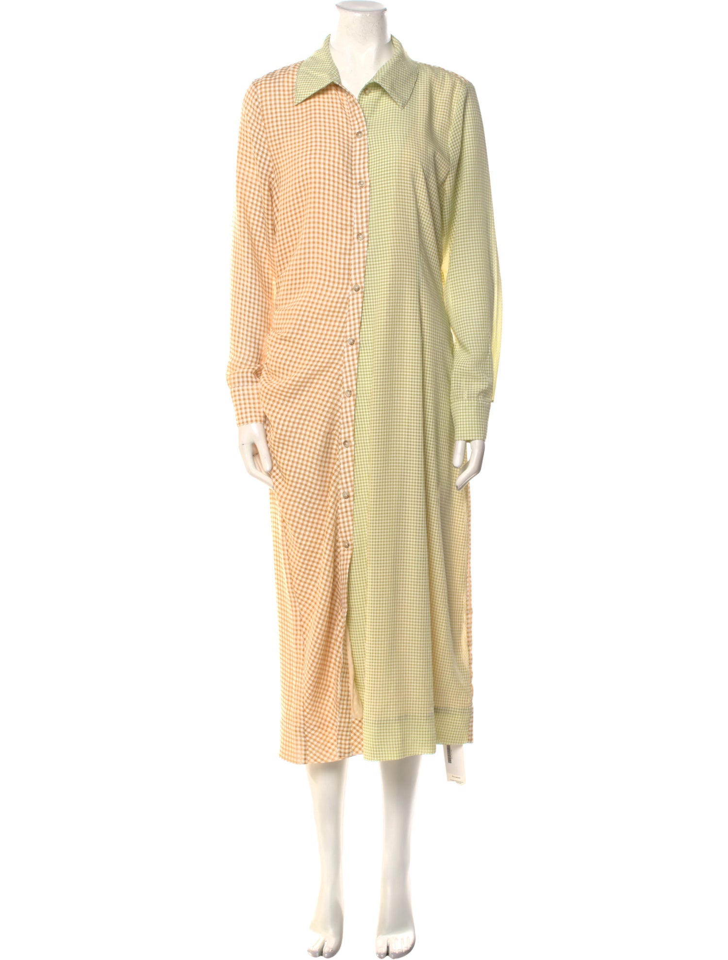 Holzweiler Plaid Print Long Dress