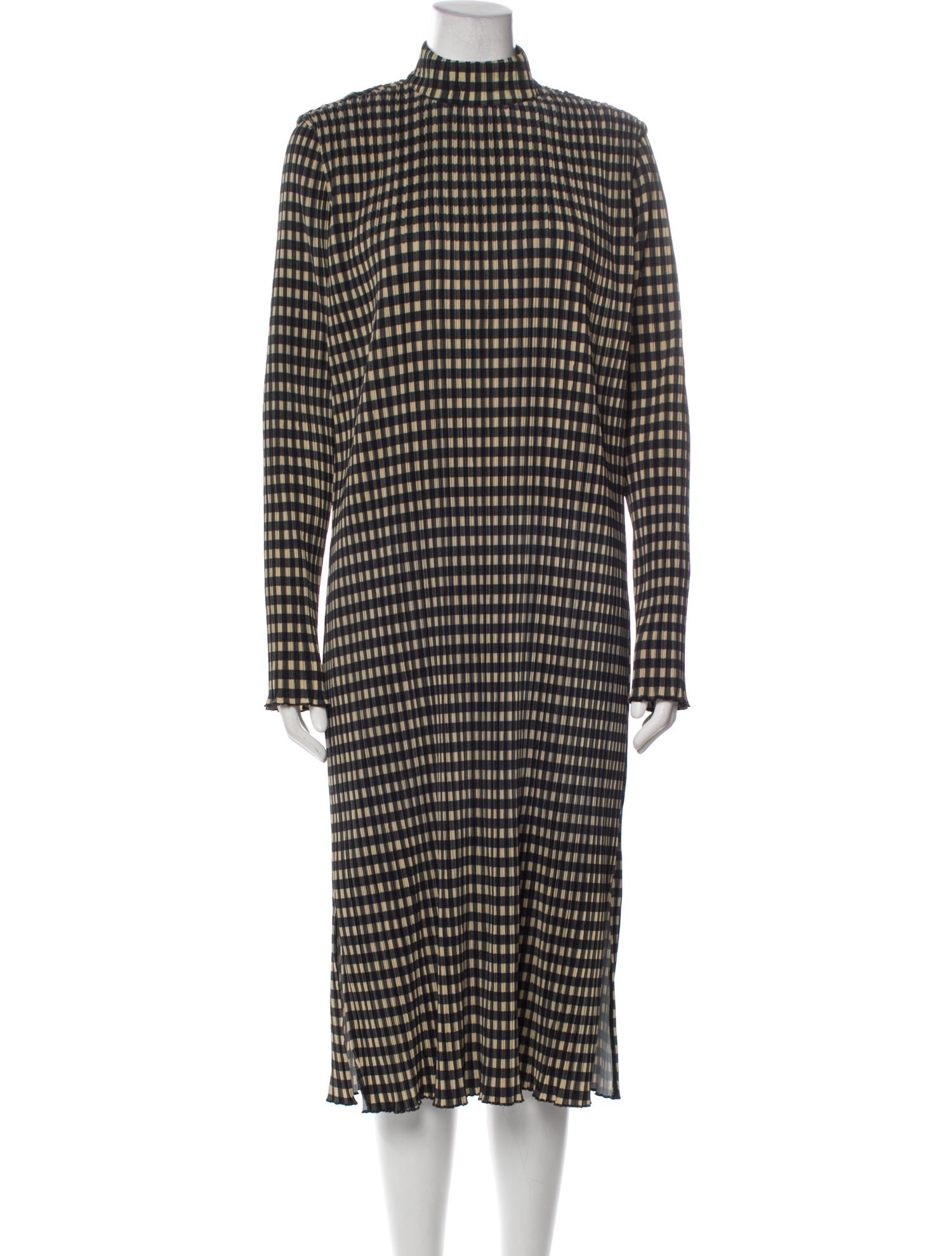 Holzweiler Plaid Print Midi Length Dress