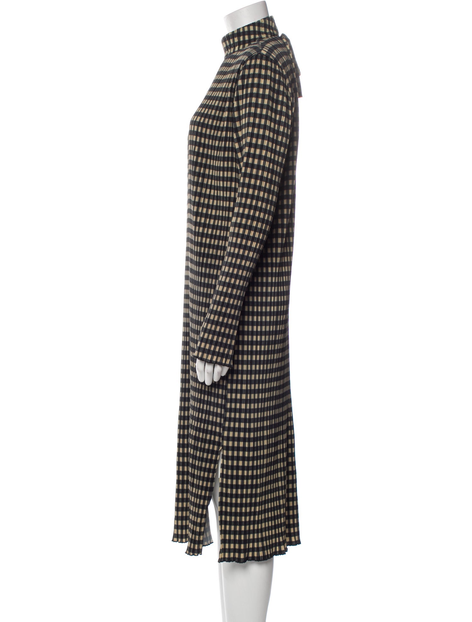 Holzweiler Plaid Print Midi Length Dress