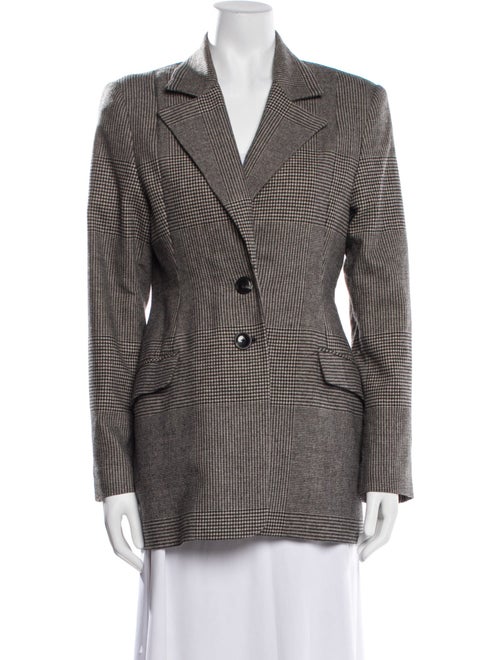 Holzweiler Wool Plaid Print Blazer