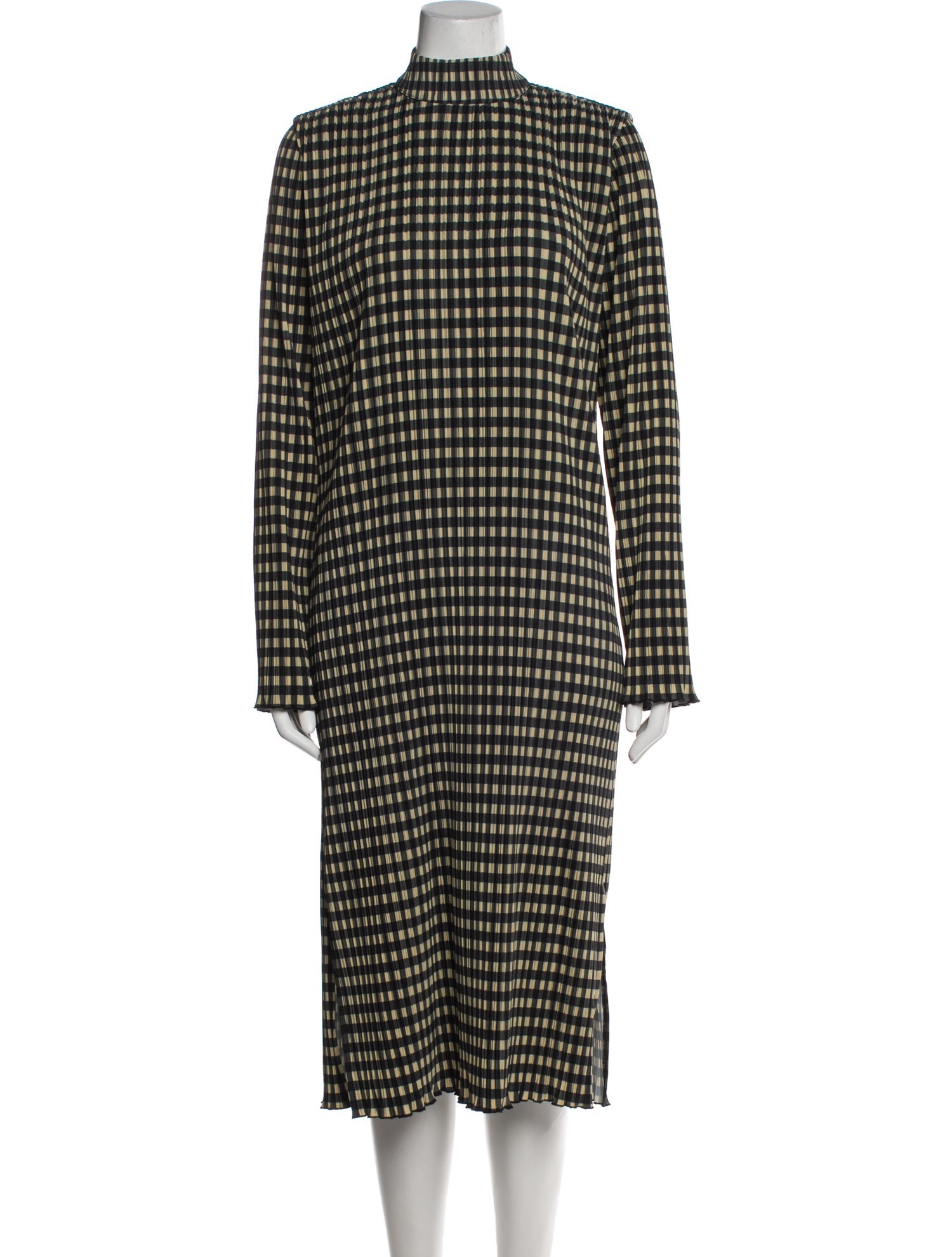 Holzweiler Plaid Print Midi Length Dress
