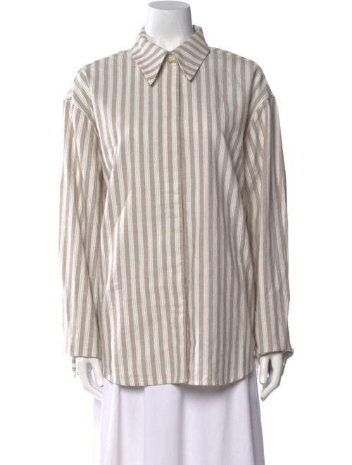Holzweiler Striped Long Sleeve Button-Up Top