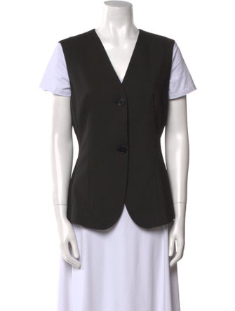 Holzweiler V-Neck Short Sleeve Button-Up Top