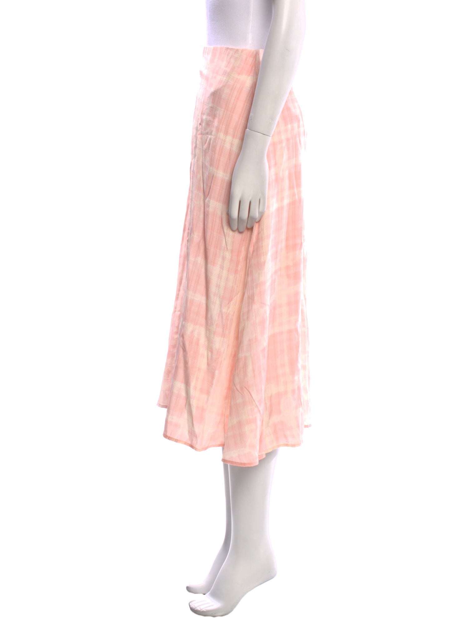 Holzweiler Plaid Print Midi Length Skirt