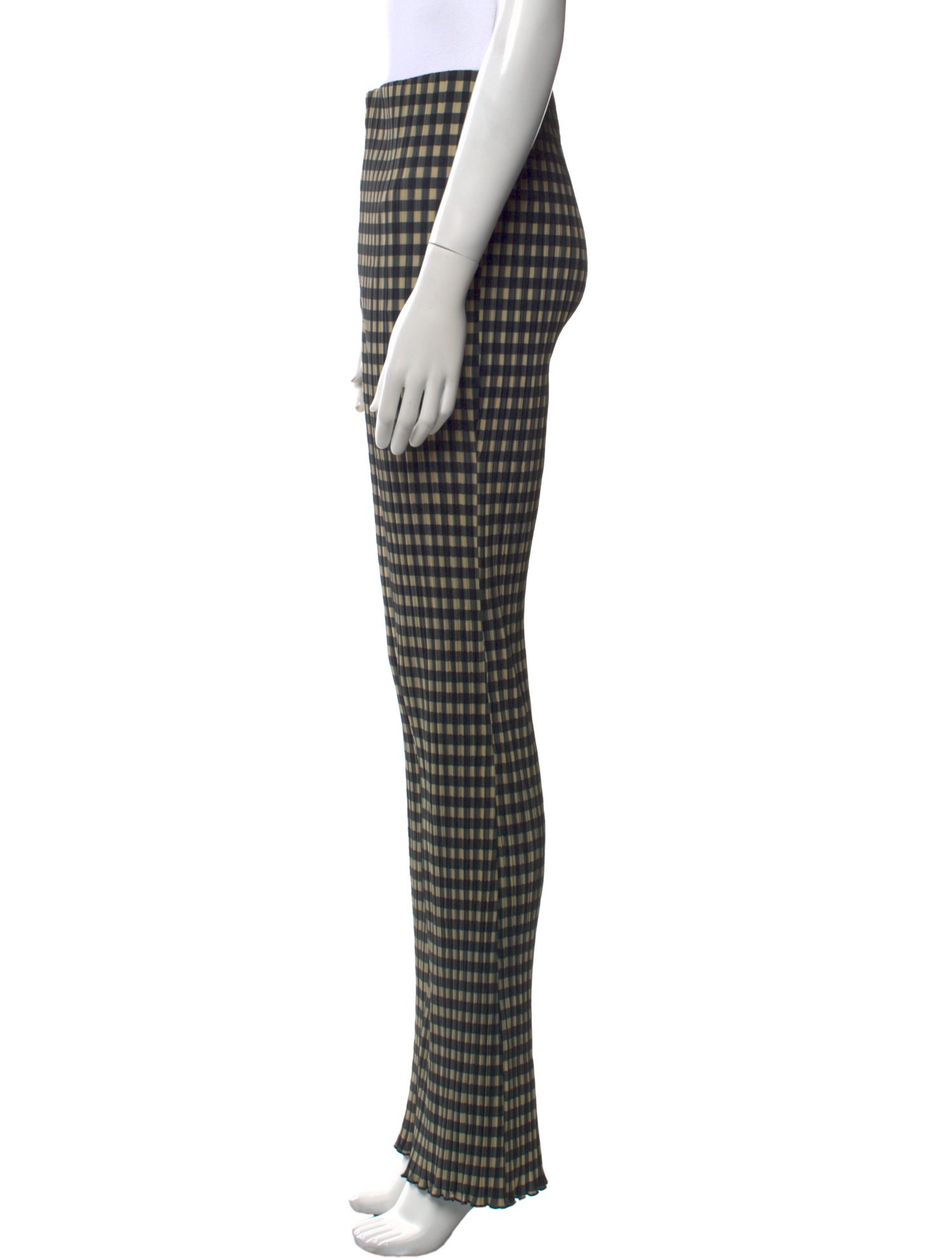 Holzweiler Plaid Print Straight Leg Pants