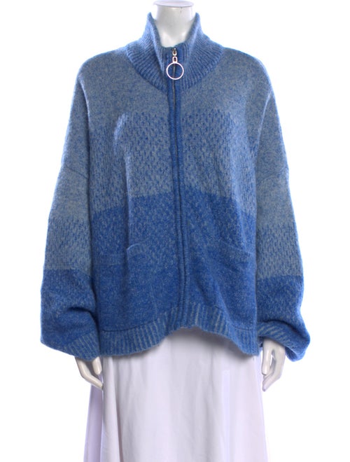 Holzweiler Colorblock Pattern Mock Neck Sweater