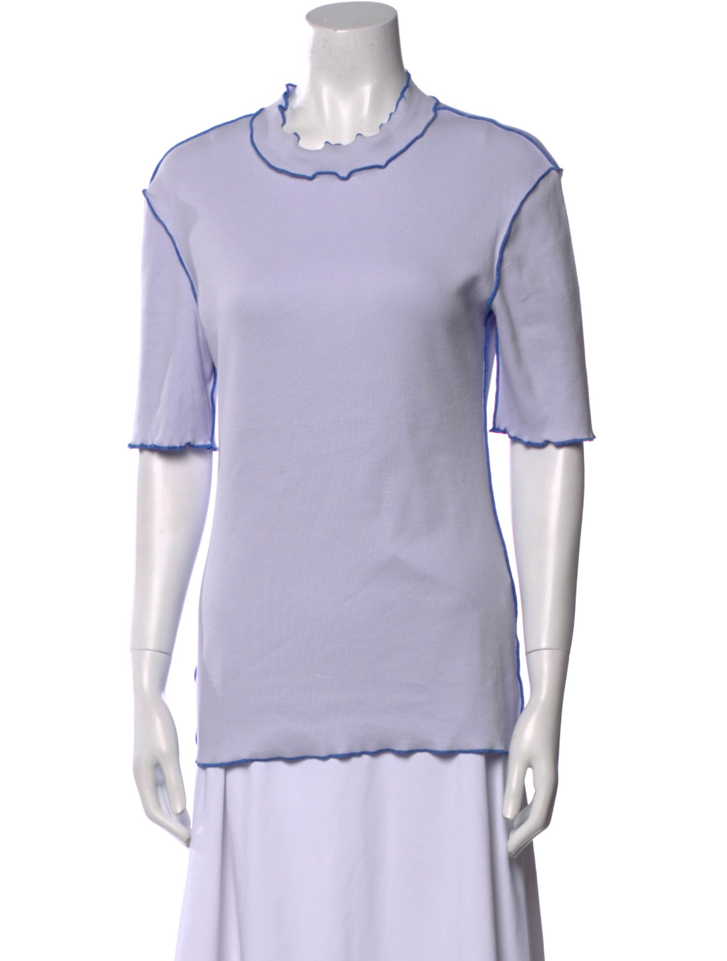 Holzweiler Mock Neck Short Sleeve Top