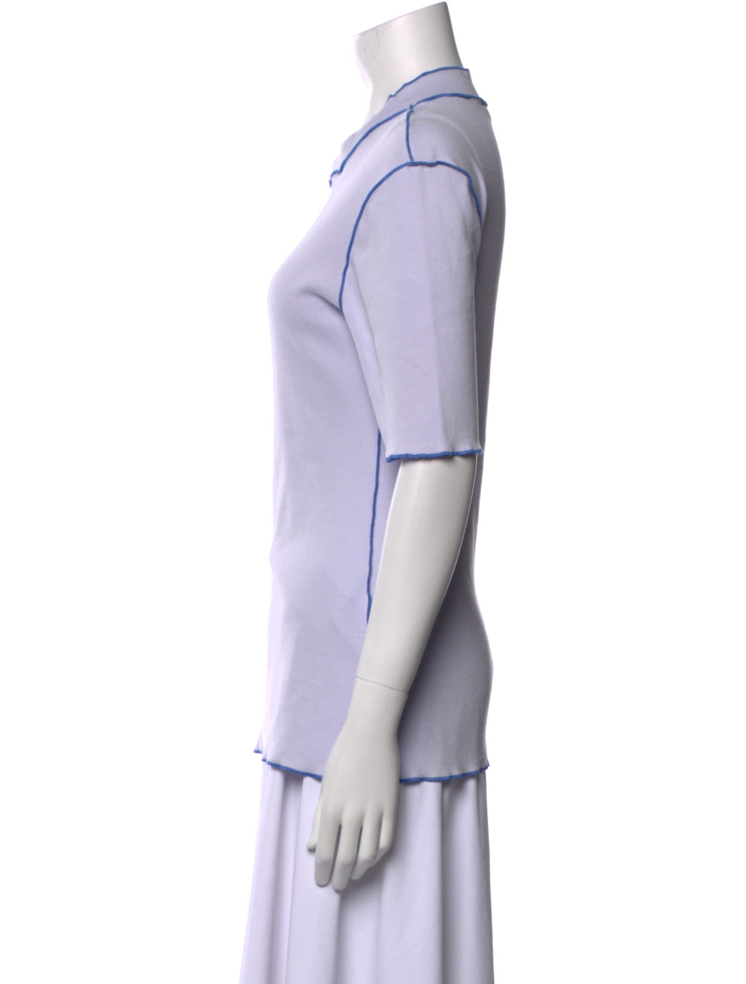 Holzweiler Mock Neck Short Sleeve Top