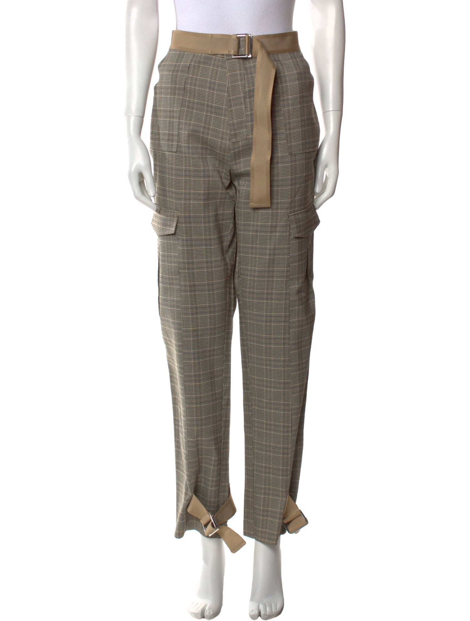 Holzweiler Plaid Print Straight Leg Pants