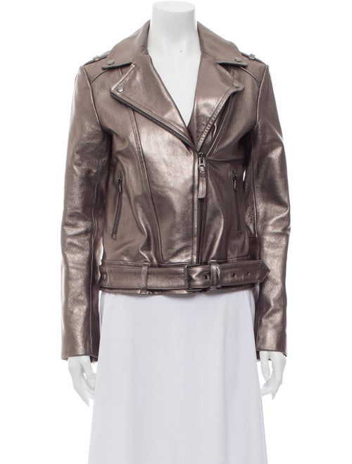 Mackage Metallic Lambskin Biker Jacket Biker Jacke