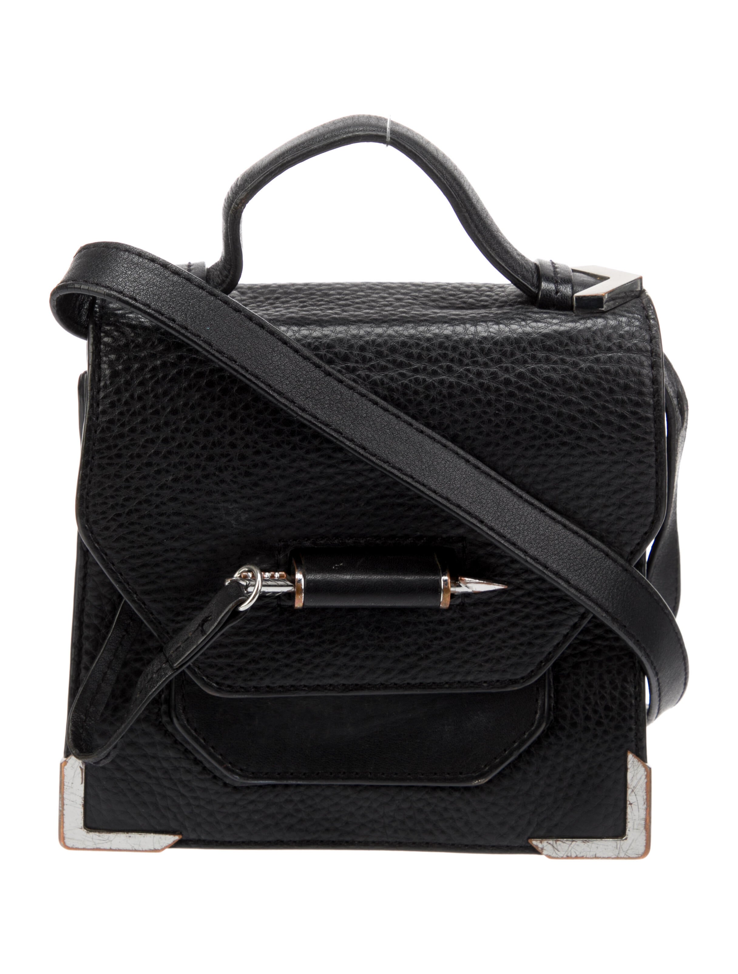 Mackage Solid Leather Handbag Black Mini Bags, Handbags WHM33985
