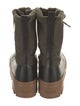 Mackage Leather Faux Fur Trim Lace-Up Boots