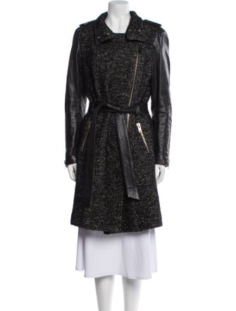 Mackage Tweed Pattern Trench Coat