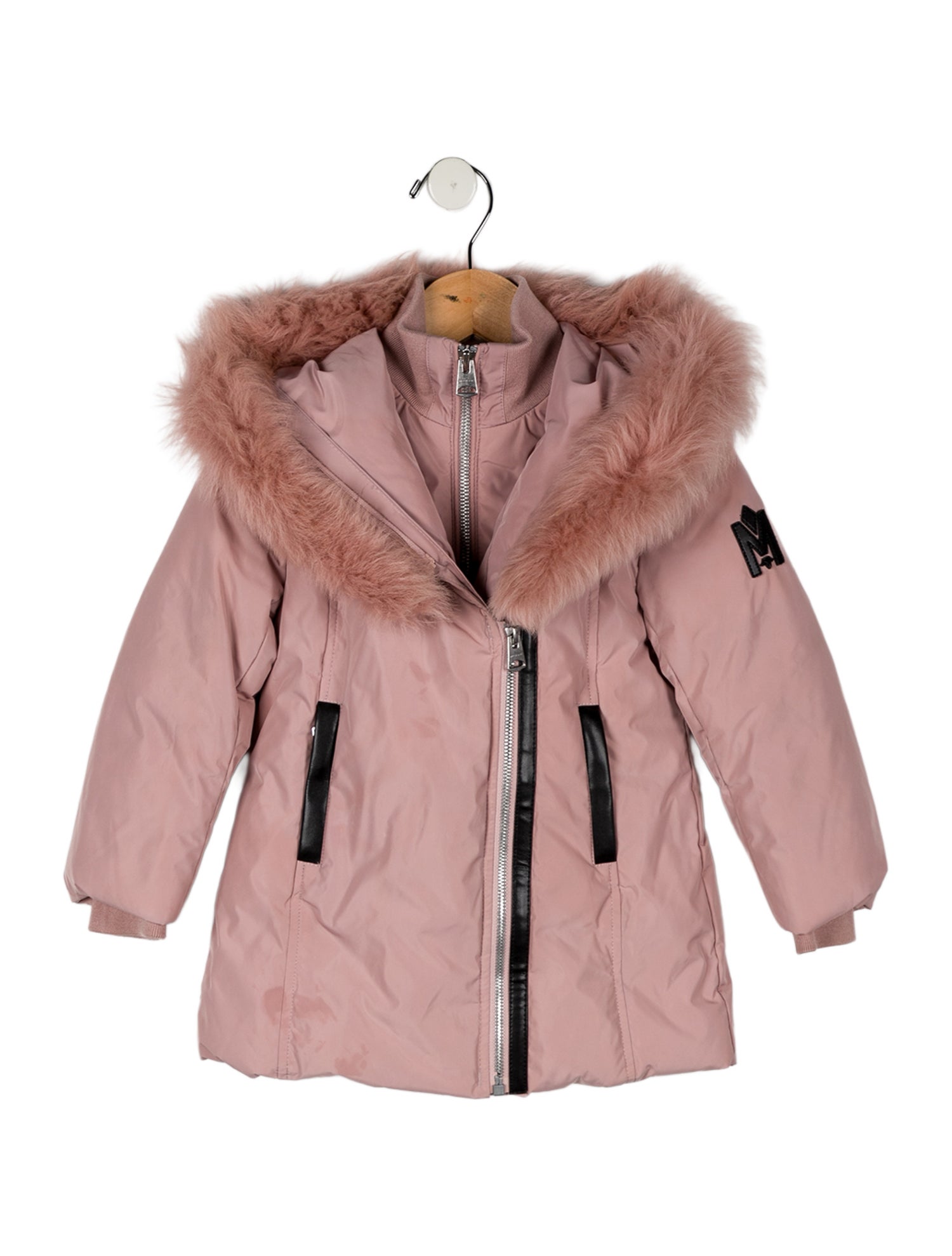 Mackage Girls' Faux Fur Trim Down Coat
