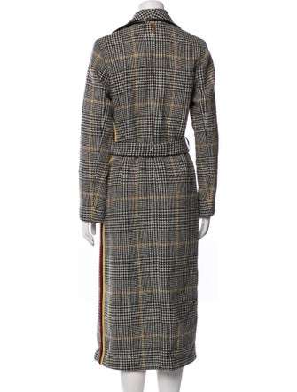 Mackage Wool Houndstooth Print Trench Coat