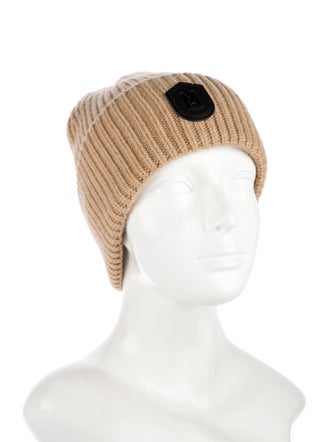 Mackage brown pattern print knitted beanie