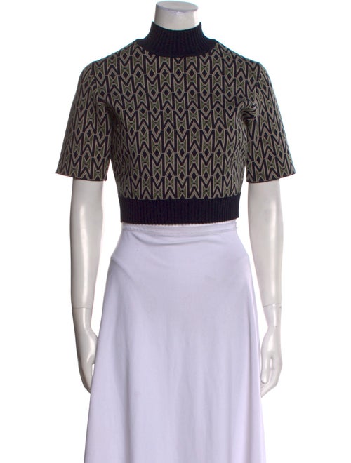 Mackage Printed Turtleneck Crop Top