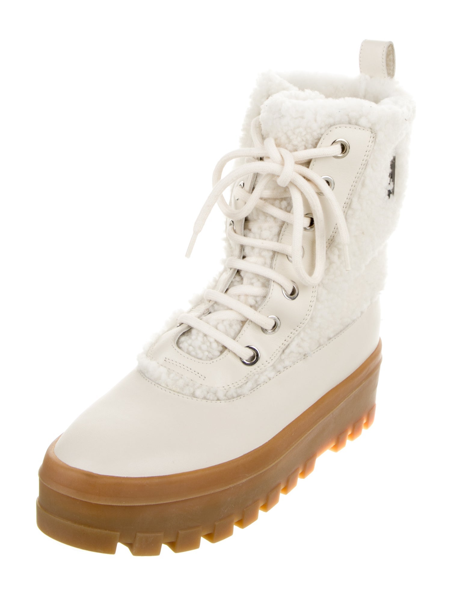 Mackage Leather Colorblock Pattern Combat Boots