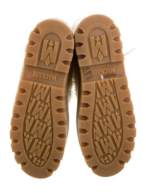 Mackage Leather Colorblock Pattern Combat Boots