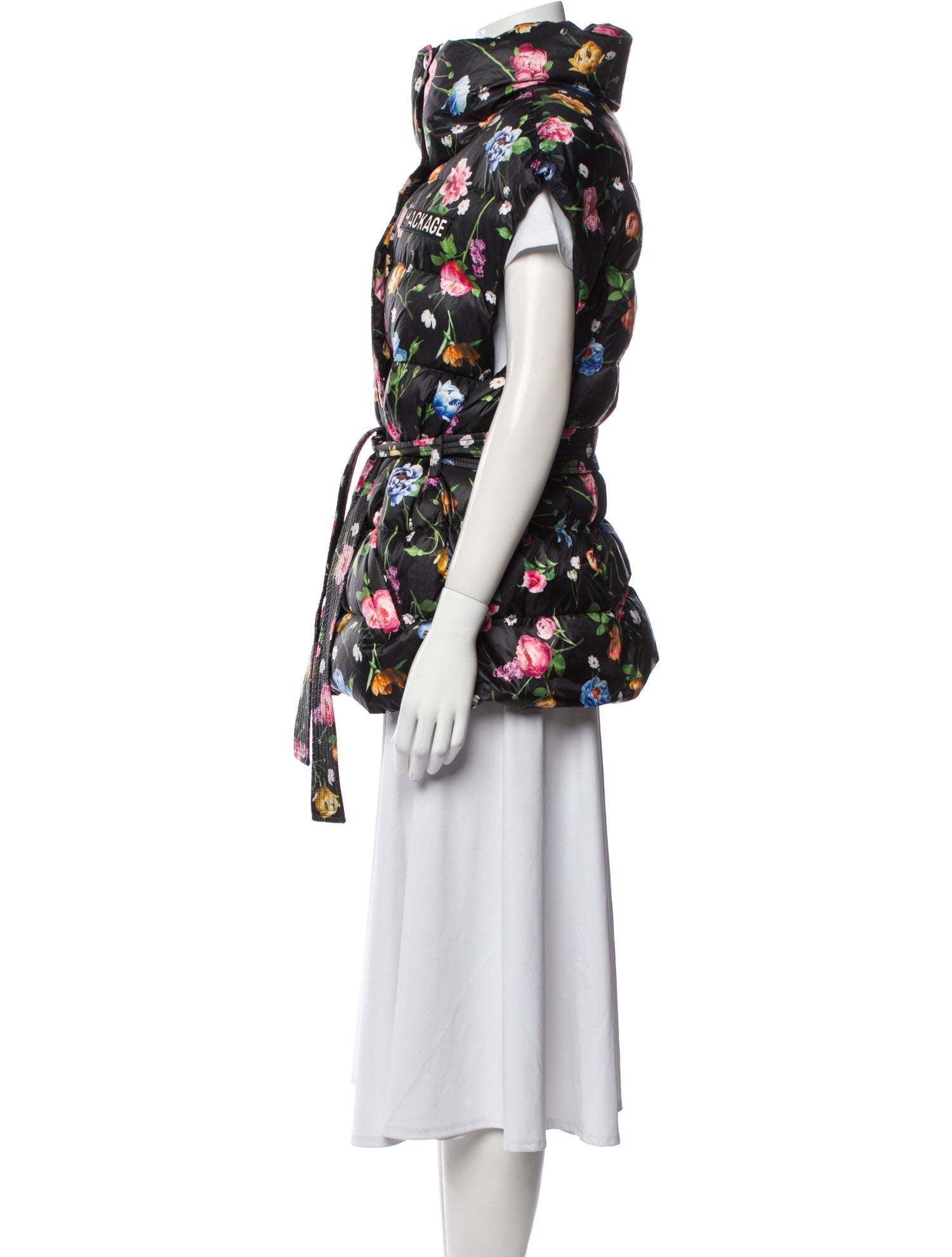Mackage Down Floral Print Vest