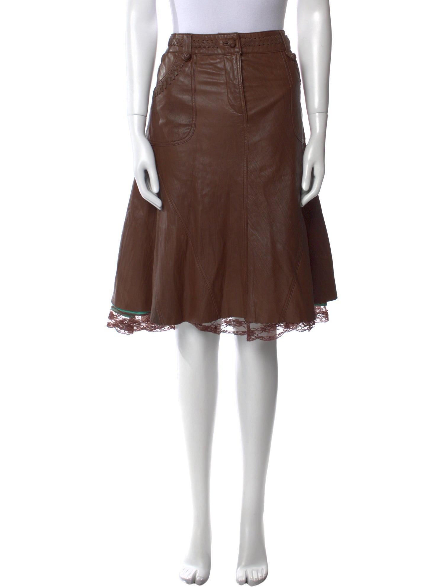 Mackage Leather Knee-Length Skirt